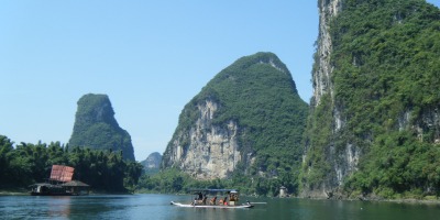 The cliff in Li River